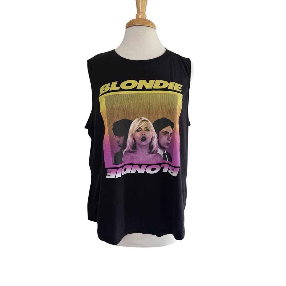 Blondie Black Graphic Print Tank Top Size XL 16-18 Womens Cotton Blend